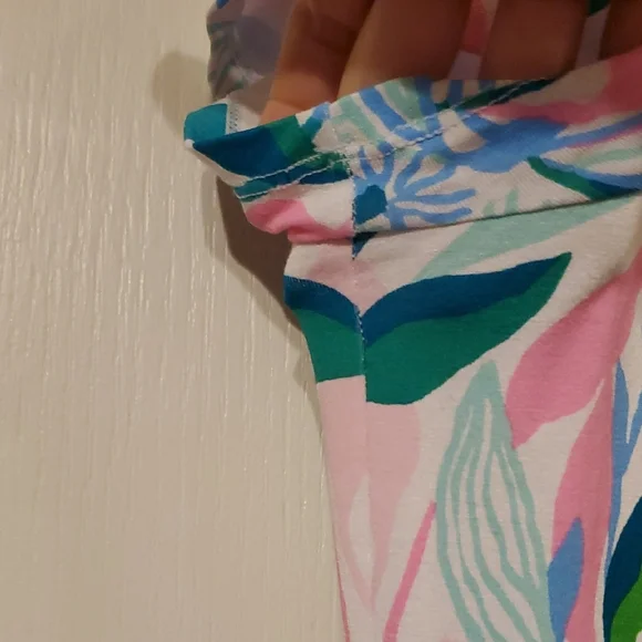 Lilly Pulitzer UPF 50+ Sophiletta Dress Water Lily Green Leaf Me In Paradise - Picture 5 of 6